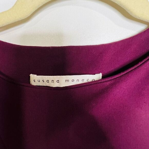 Susana Monaco Purple Stretch Ruched Tank Mini Dress - Picture 4 of 10